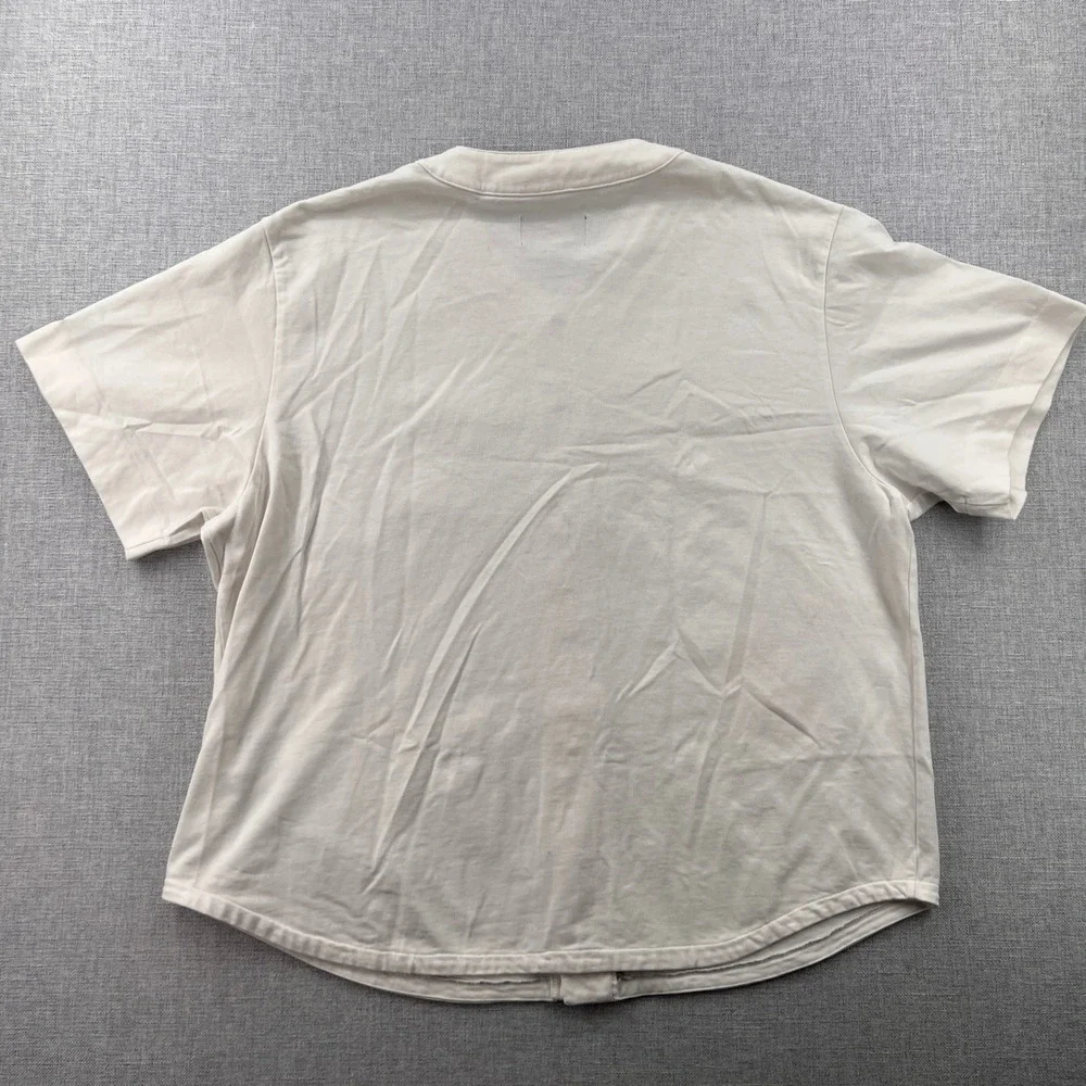 Nike Jordan Air Flight MVP Baseball‎ Jersey Men XXL White Snap Stitched Script